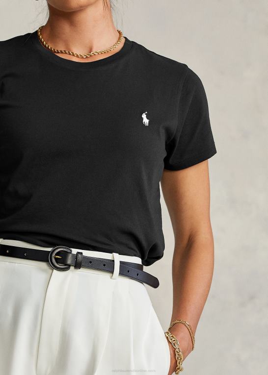 sort Kvinder Ralph Lauren T-shirt med rund hals i bomuld Z426B4749