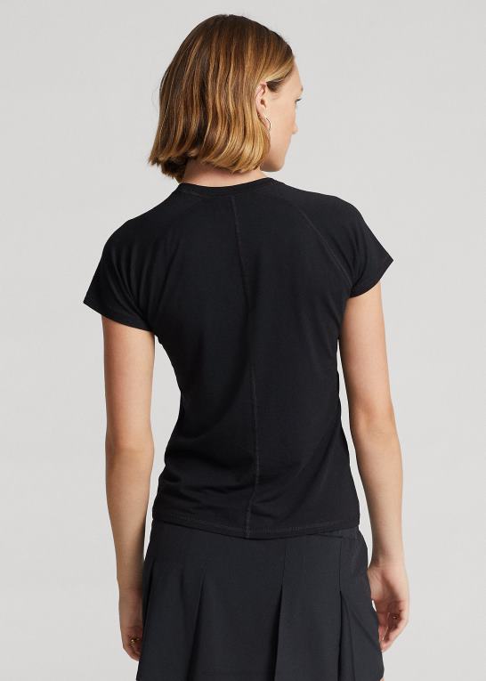 sort Kvinder Ralph Lauren jersey kortærmet t-shirt Z426B9386