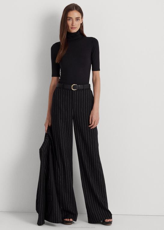 sort Kvinder Ralph Lauren jersey top med rullekrave Z426B4244