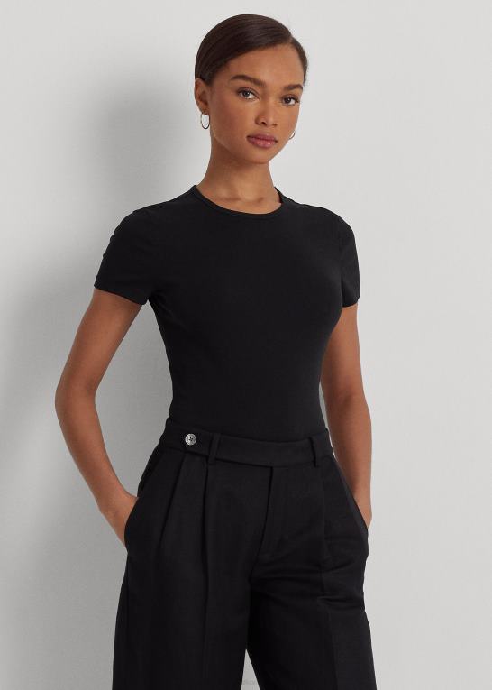 sort Kvinder Ralph Lauren t-shirt i bomuldsblanding Z426B4254