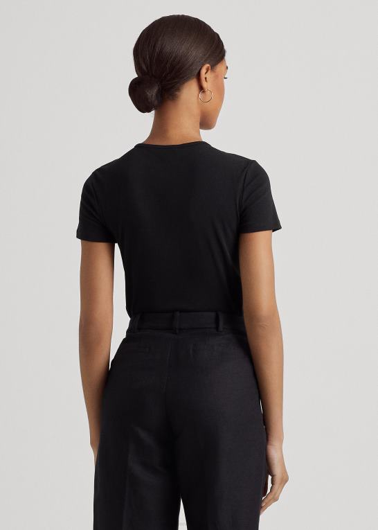 sort Kvinder Ralph Lauren t-shirt i bomuldsblanding Z426B4254