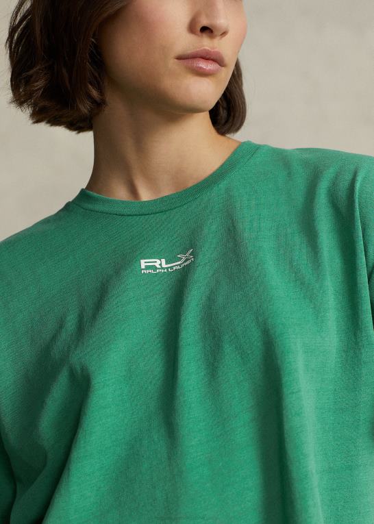 tømmerflåde grøn Kvinder Ralph Lauren beskåret jersey-t-shirt i bomuld Z426B9173