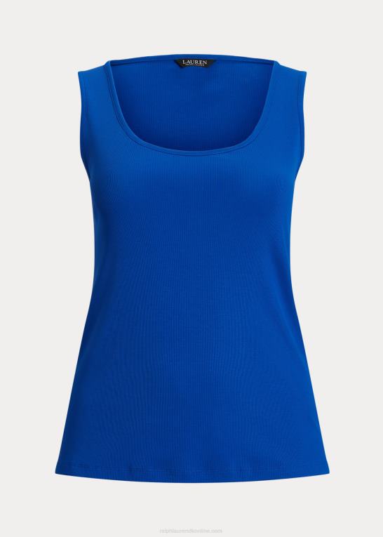 blå saturn Kvinder Ralph Lauren stretch bomulds tank Z426B4523