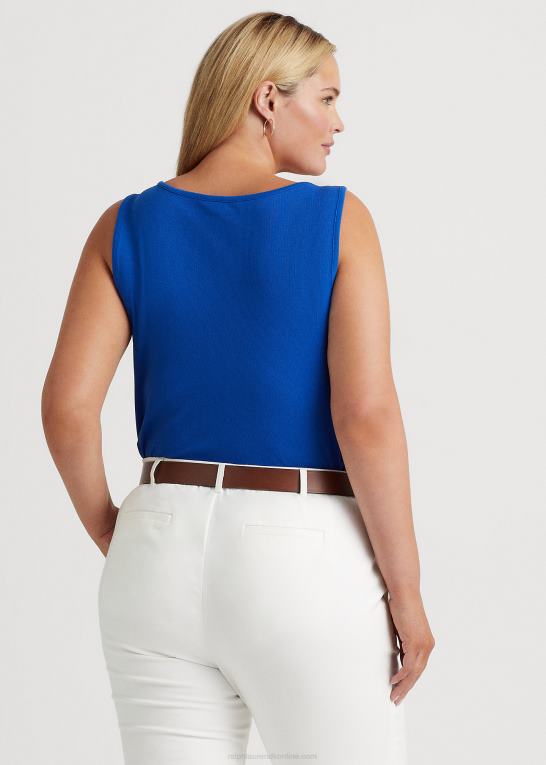 blå saturn Kvinder Ralph Lauren stretch bomulds tank Z426B4523