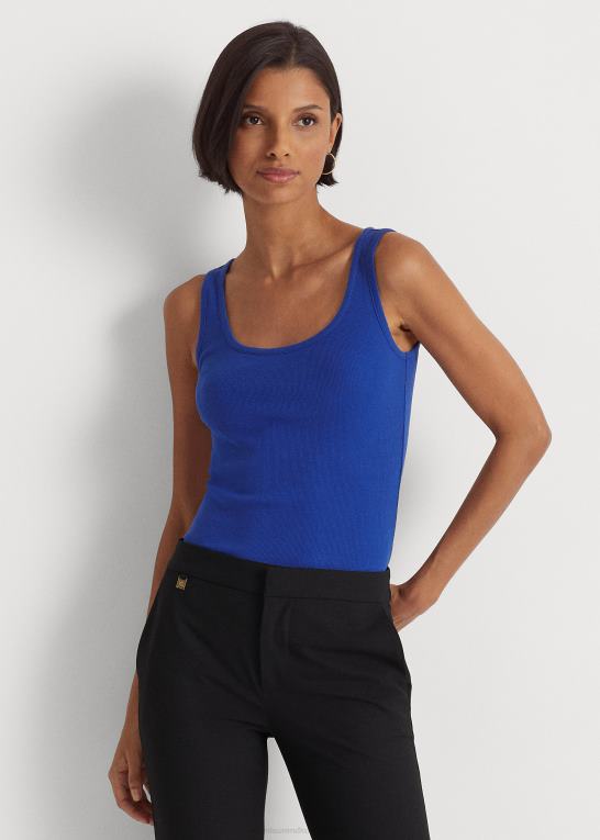 blå saturn Kvinder Ralph Lauren tanktop i bomuldsblanding Z426B4310