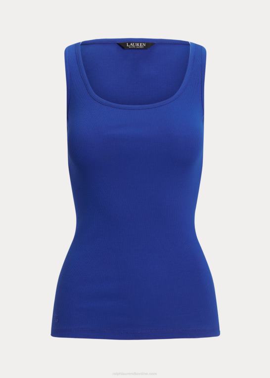 blå saturn Kvinder Ralph Lauren tanktop i bomuldsblanding Z426B4310