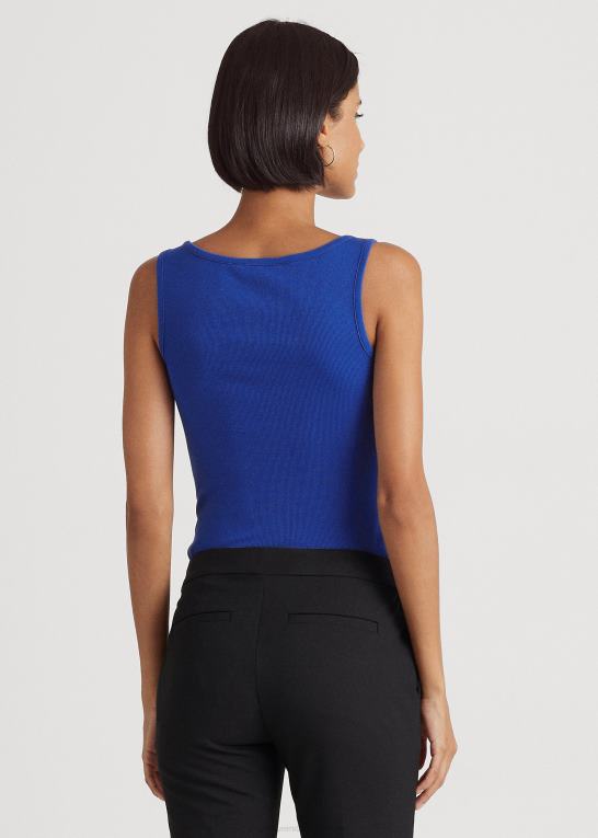 blå saturn Kvinder Ralph Lauren tanktop i bomuldsblanding Z426B4310