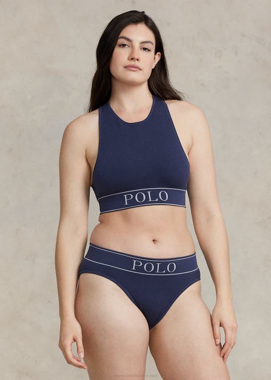 flåde Kvinder Ralph Lauren sømløs cropped jewelneck tank Z426B3366