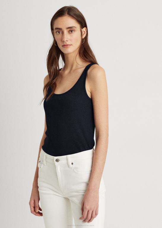flåde Kvinder Ralph Lauren tanktop i bomuldsblanding Z426B3828