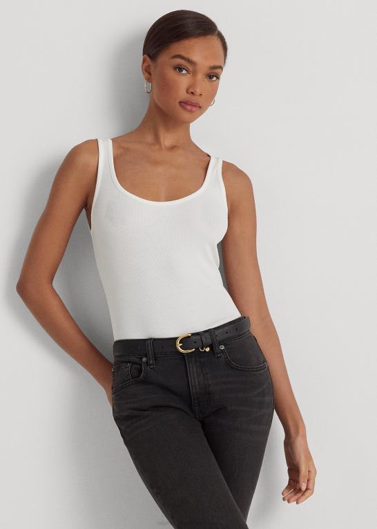 hvid Kvinder Ralph Lauren tanktop i bomuldsblanding Z426B3824