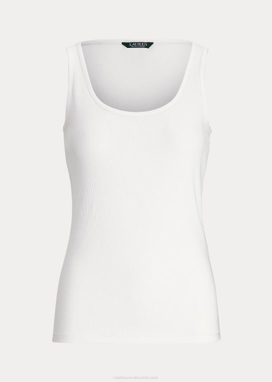 hvid Kvinder Ralph Lauren tanktop i bomuldsblanding Z426B3824
