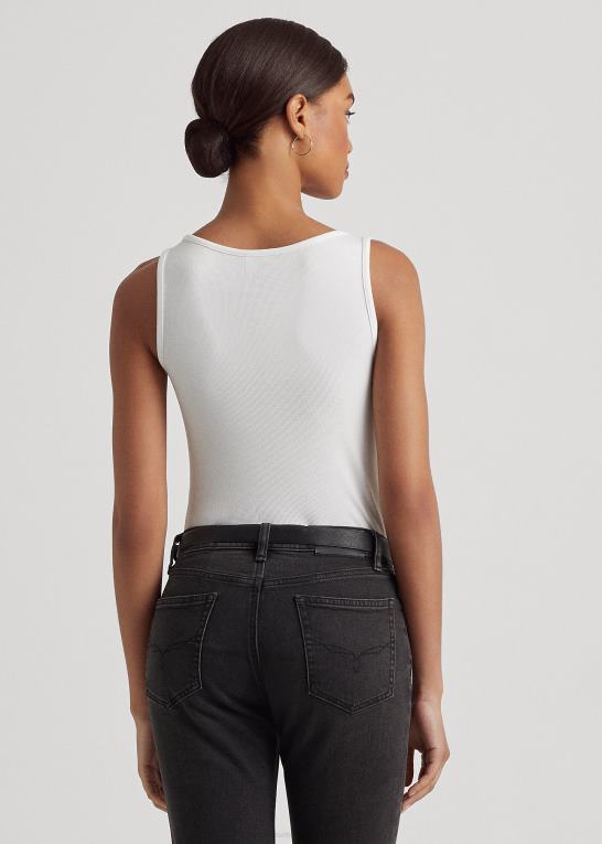 hvid Kvinder Ralph Lauren tanktop i bomuldsblanding Z426B3824