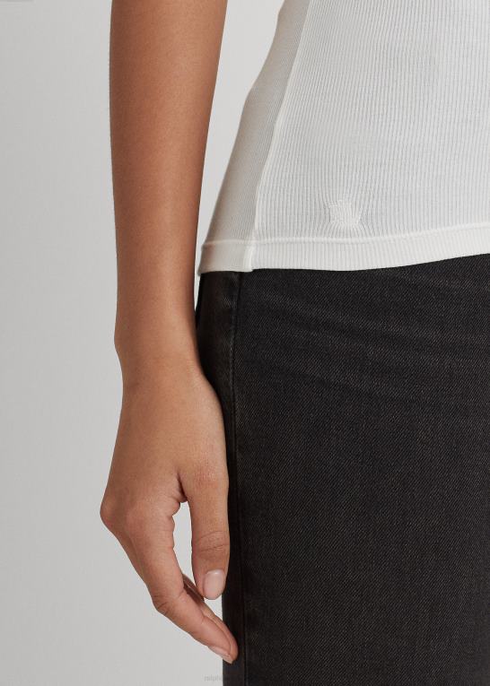 hvid Kvinder Ralph Lauren tanktop i bomuldsblanding Z426B3824