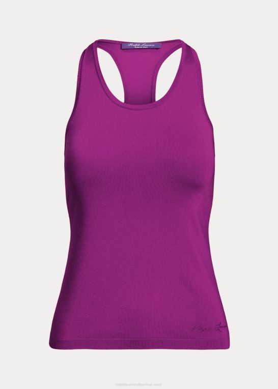 lyse bær Kvinder Ralph Lauren racerback tanktop i stretch silke Z426B9371