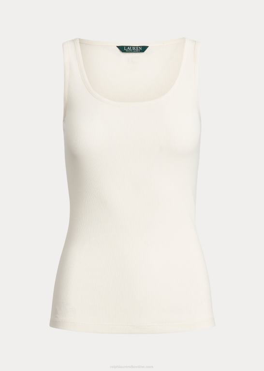 mascarpone creme Kvinder Ralph Lauren tanktop i bomuldsblanding Z426B3827