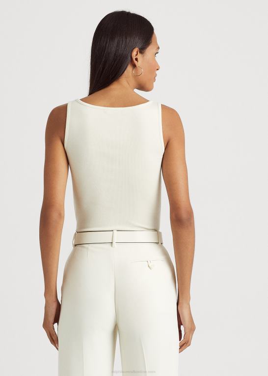 mascarpone creme Kvinder Ralph Lauren tanktop i bomuldsblanding Z426B3827