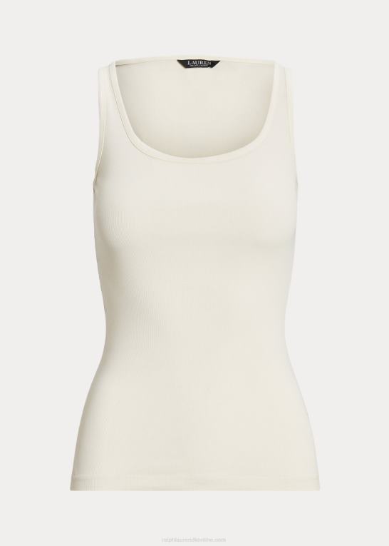 mascarpone creme Kvinder Ralph Lauren tanktop i bomuldsblanding Z426B4311