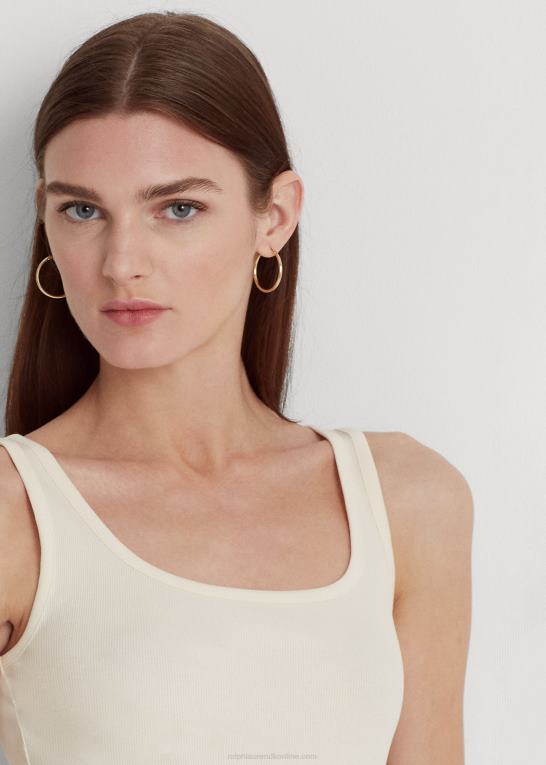 mascarpone creme Kvinder Ralph Lauren tanktop i bomuldsblanding Z426B4311