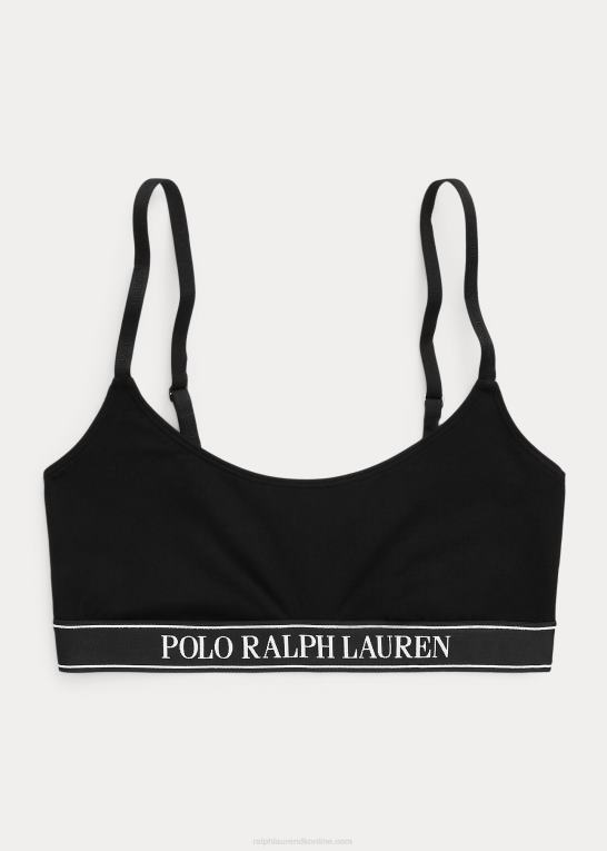 onyx Kvinder Ralph Lauren gentag-logo cropped scoopneck tank Z426B3383