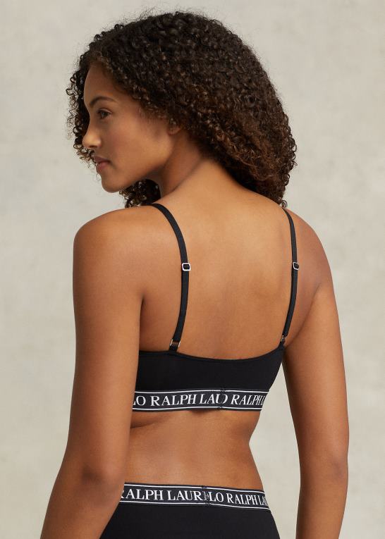 onyx Kvinder Ralph Lauren gentag-logo cropped scoopneck tank Z426B3383