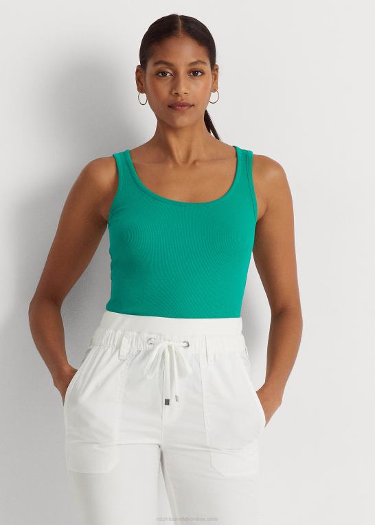 palmeblad Kvinder Ralph Lauren tanktop i bomuldsblanding Z426B4309