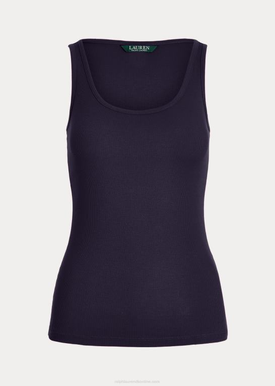 raffineret flåde Kvinder Ralph Lauren tanktop i bomuldsblanding Z426B3829
