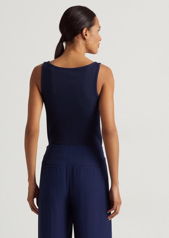 raffineret flåde Kvinder Ralph Lauren tanktop i bomuldsblanding Z426B3829