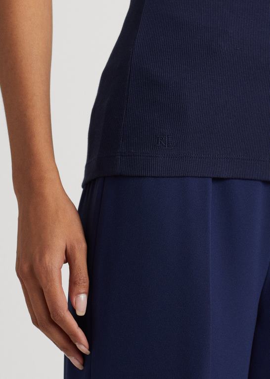 raffineret flåde Kvinder Ralph Lauren tanktop i bomuldsblanding Z426B3829