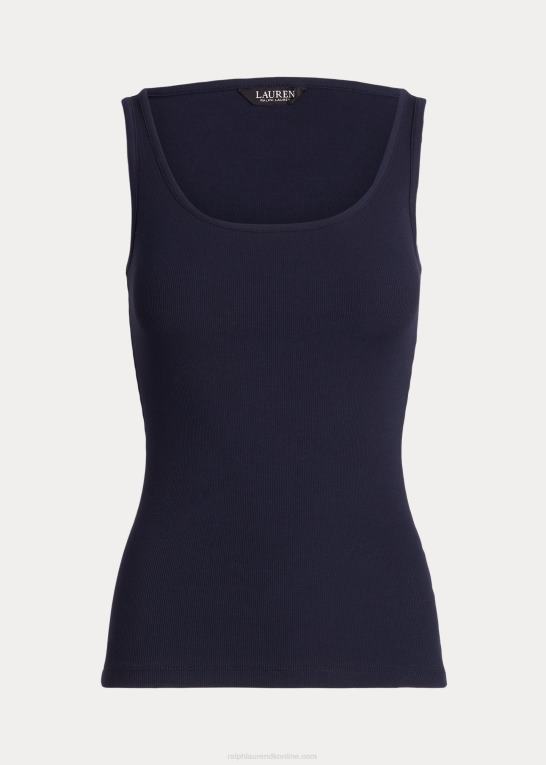 raffineret flåde Kvinder Ralph Lauren tanktop i bomuldsblanding Z426B4312