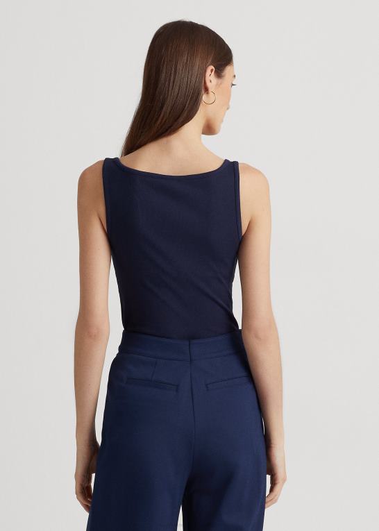 raffineret flåde Kvinder Ralph Lauren tanktop i bomuldsblanding Z426B4312
