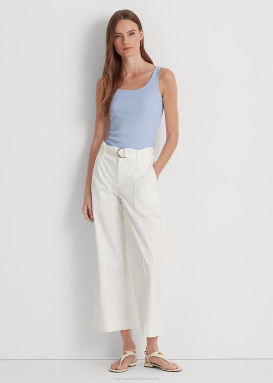 småsten blå Kvinder Ralph Lauren tanktop i bomuldsblanding Z426B4313
