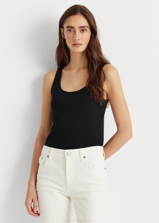 sort Kvinder Ralph Lauren tanktop i bomuldsblanding Z426B3830
