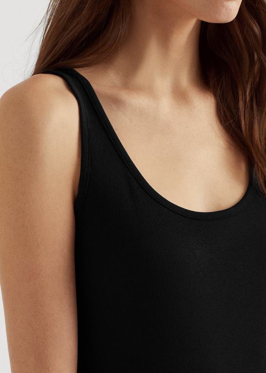 sort Kvinder Ralph Lauren tanktop i bomuldsblanding Z426B3830