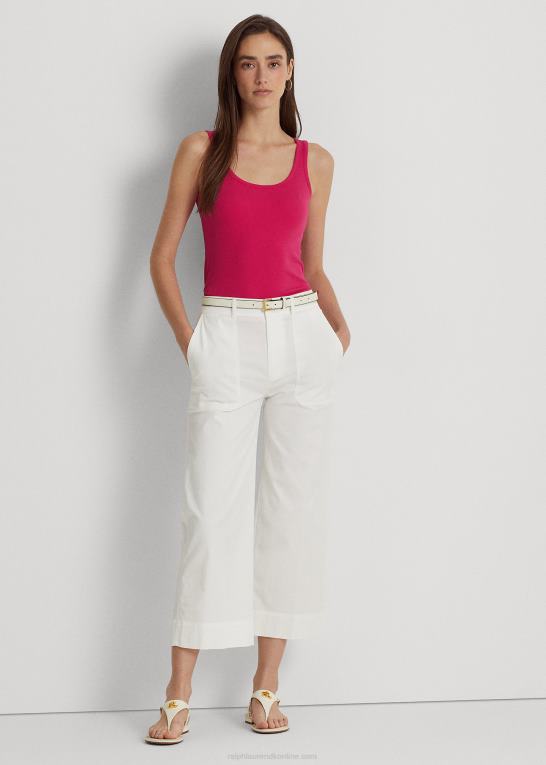 sport pink Kvinder Ralph Lauren tanktop i bomuldsblanding Z426B3825