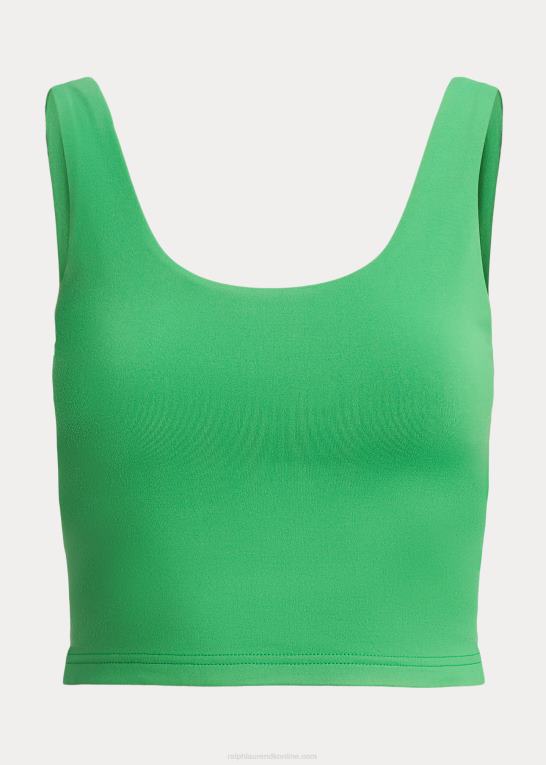 tømmerflåde grøn Kvinder Ralph Lauren cropped tanktop i ruskindet jersey Z426B3060
