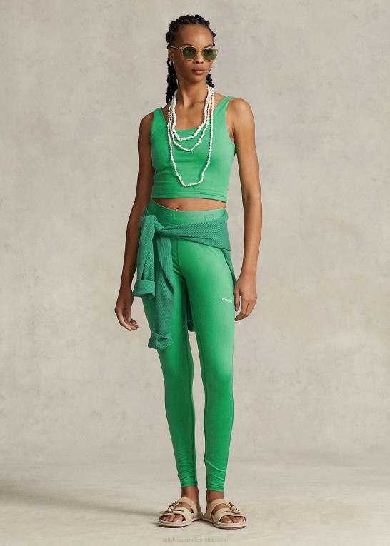 tømmerflåde grøn Kvinder Ralph Lauren cropped tanktop i ruskindet jersey Z426B3060