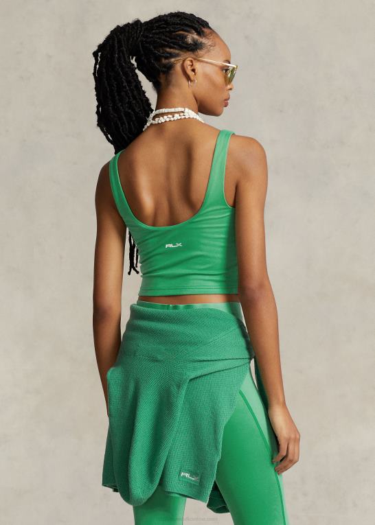 tømmerflåde grøn Kvinder Ralph Lauren cropped tanktop i ruskindet jersey Z426B3060