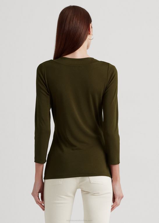 botanisk grøn Kvinder Ralph Lauren stretch jersey top Z426B4280