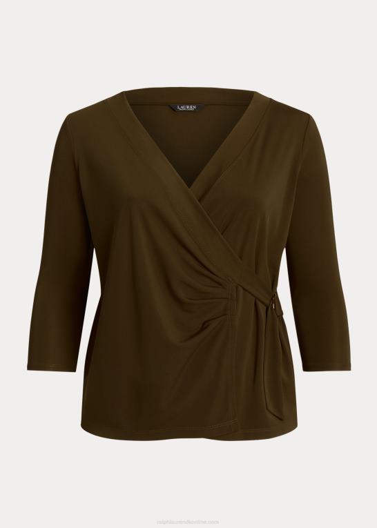botanisk grøn Kvinder Ralph Lauren stretch jersey top Z426B4493