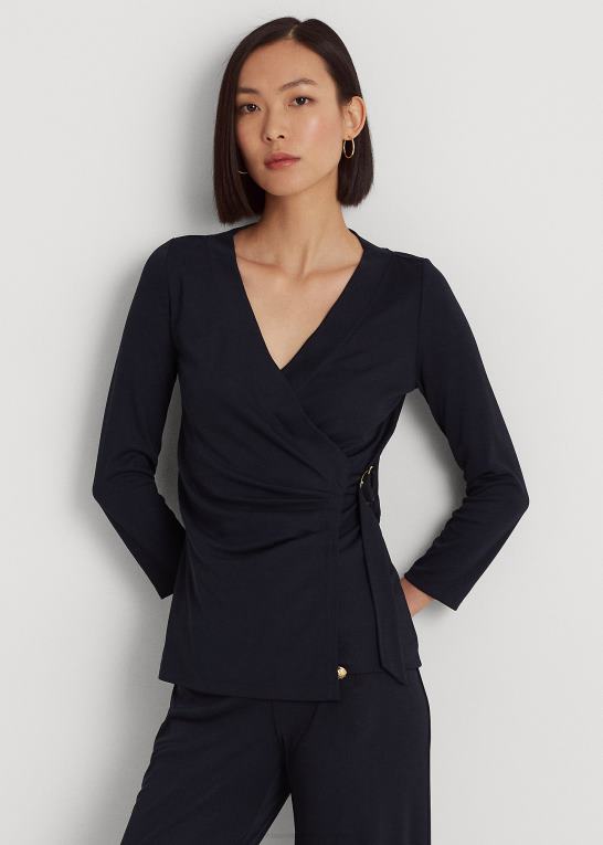 flåde Kvinder Ralph Lauren stretch jersey top Z426B9160
