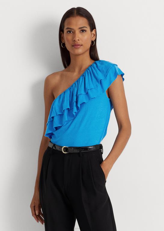 flammende hav Kvinder Ralph Lauren jersey en-skulder top Z426B3877