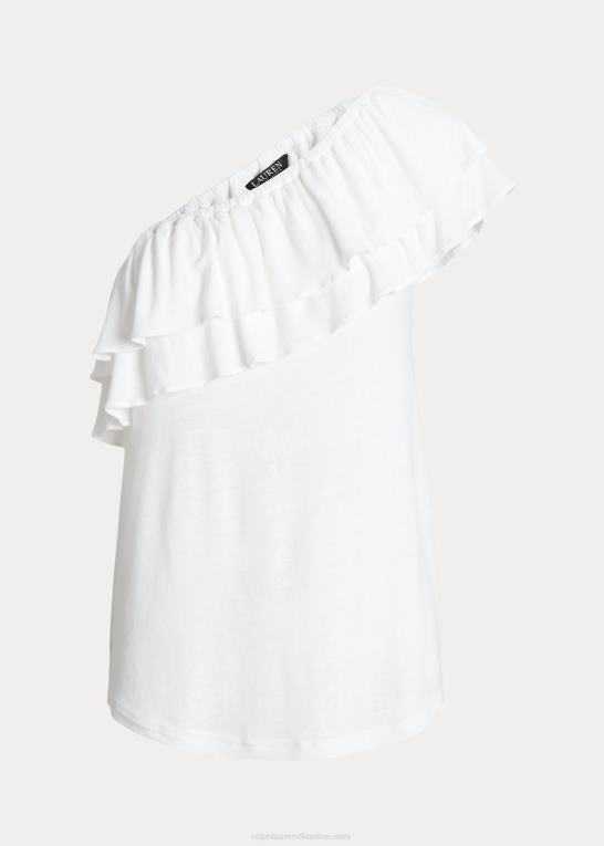 hvid Kvinder Ralph Lauren jersey en-skulder top Z426B3878