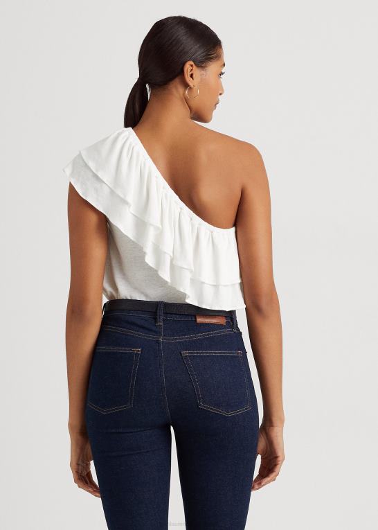 hvid Kvinder Ralph Lauren jersey en-skulder top Z426B3878