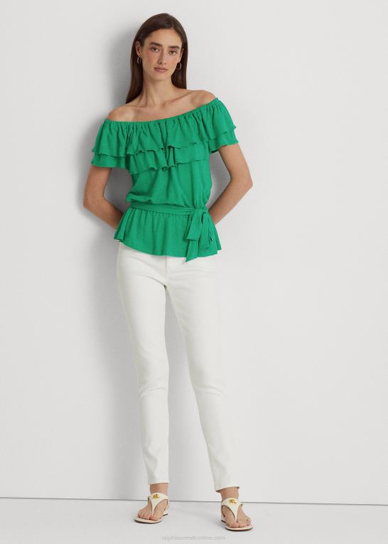 palmeblad Kvinder Ralph Lauren jersey off-the-shoulder top Z426B3856