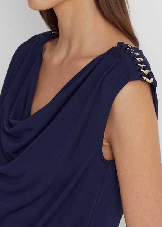 raffineret flåde Kvinder Ralph Lauren ærmeløs top i jersey Z426B9567