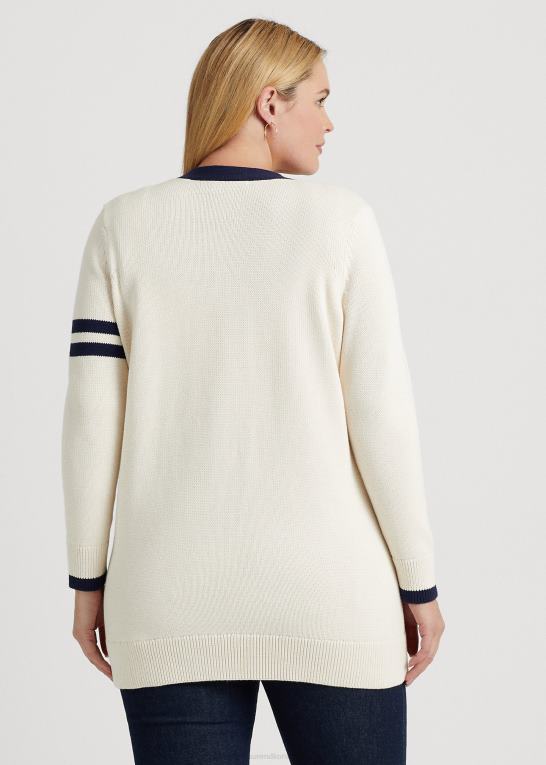 Kvinder Ralph Lauren tofarvet cardigan i bomuld Z426B4597