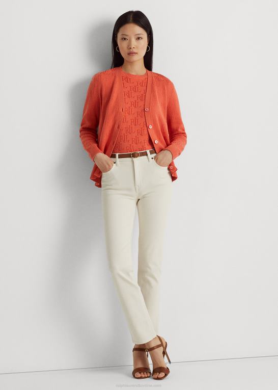 canyon orange Kvinder Ralph Lauren monogram jacquard cardigan Z426B3809