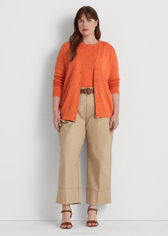 canyon orange Kvinder Ralph Lauren monogram jacquard cardigan Z426B4509
