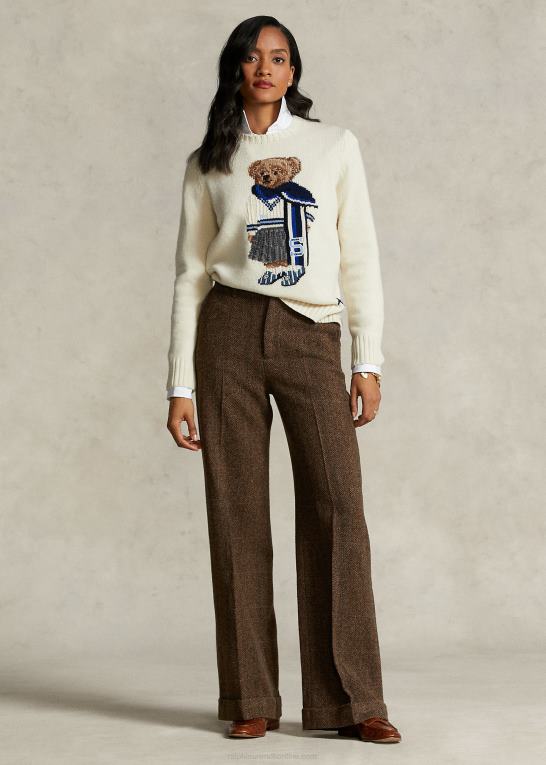 creme multi Kvinder Ralph Lauren polo bear sweater fra spelman-kollektionen Z426B3322