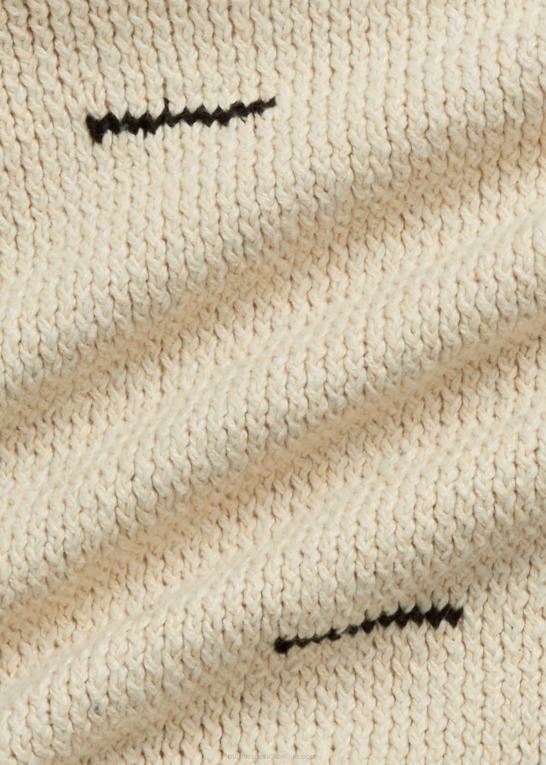 creme/sort Kvinder Ralph Lauren håndstrikket bomuld-hør frynser cardigan Z426B3619